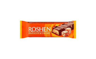Roshen tejcsokoládé szelet karamellás 30g