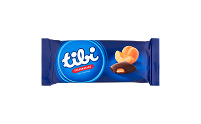 tibi kajszikrémes étcsokoládé 90g